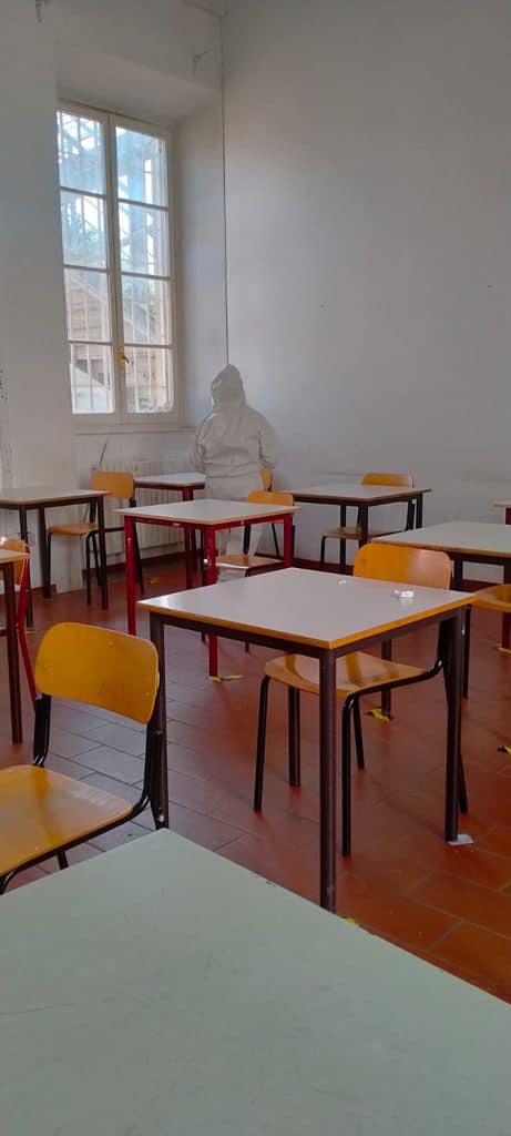 sanificazione aule scolastiche